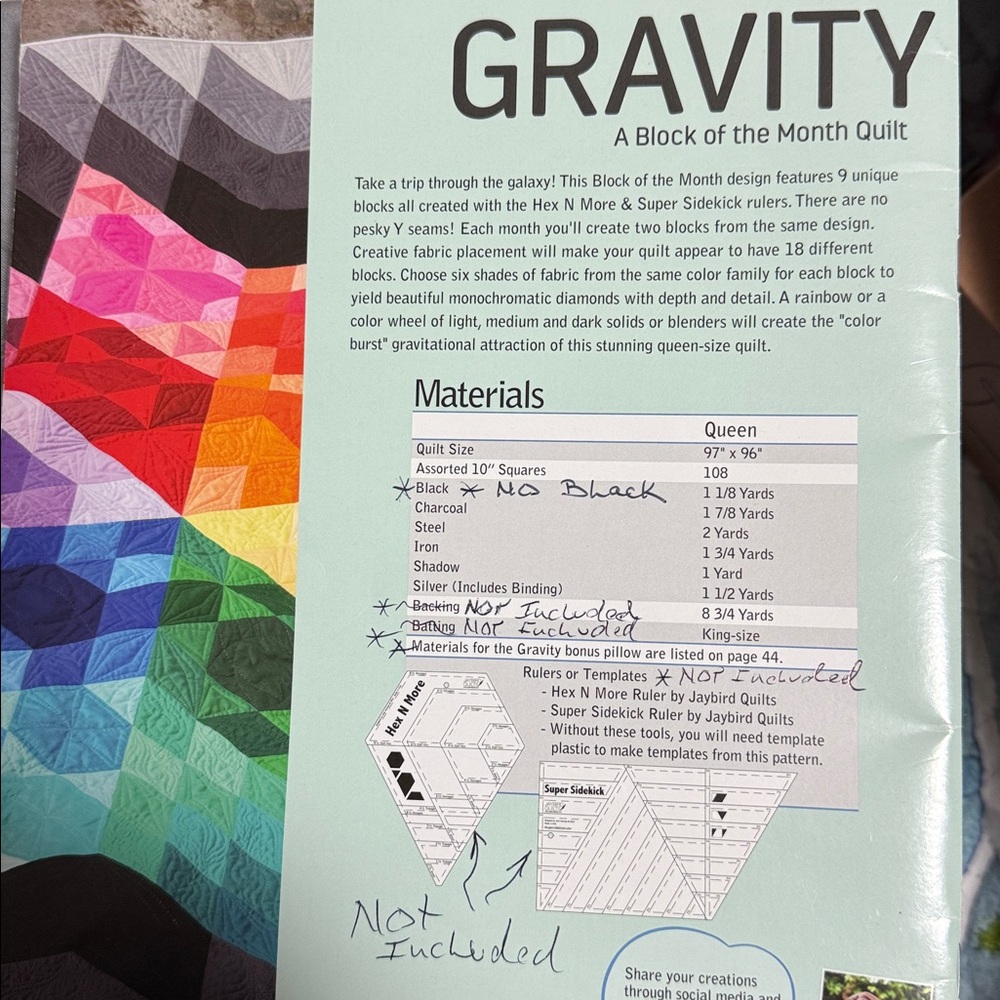 Gravity Quilt Pattern - Multicolor - Picture 5 of 5